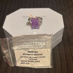 Enchanted by Glamour: lavender ice crystal on rhodium